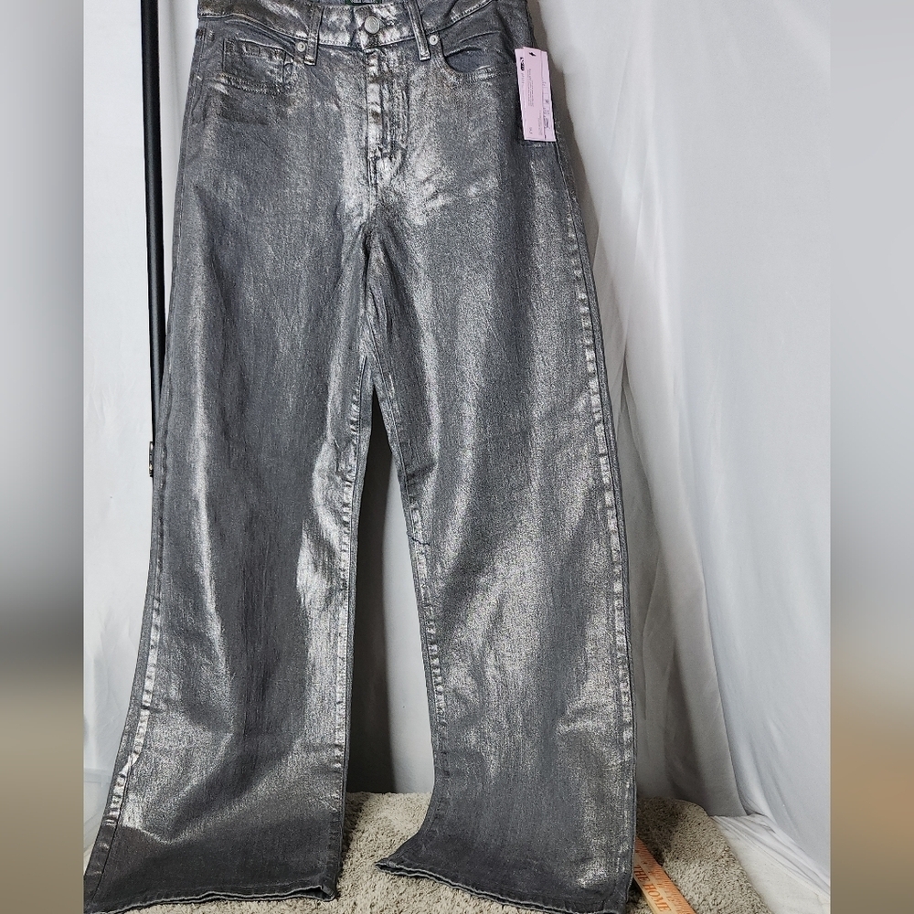 Women's High-Rise Baggy Jeans - Wild Fable Dark Gray 4 - Picture 3 of 16